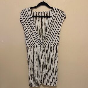 Cupshe Black and White Striped Dress